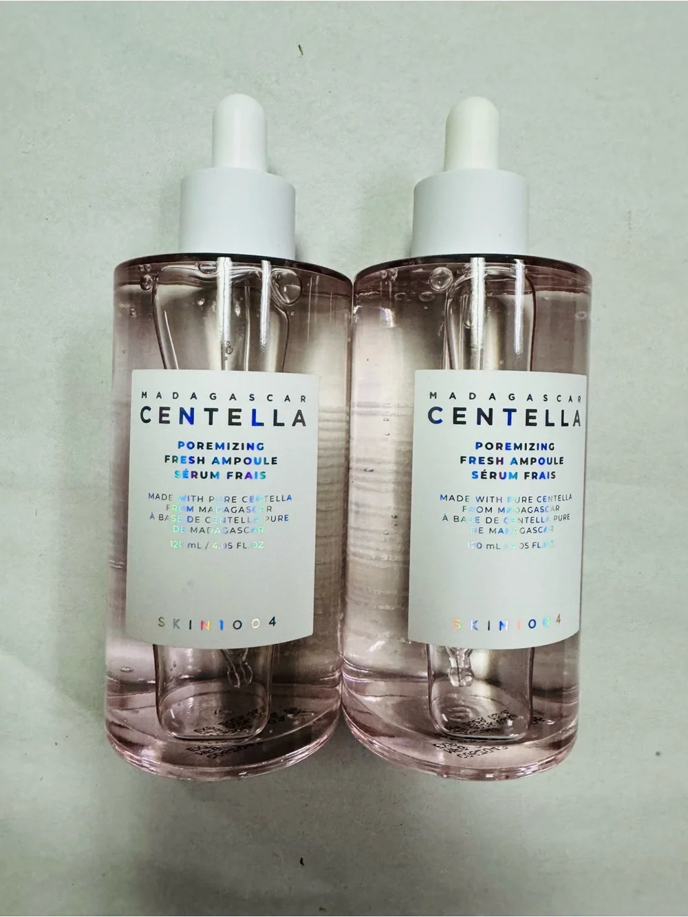 2 bottles of SKIN1004 Madagascar Centella Poremizing Fresh Ampoule facial serum